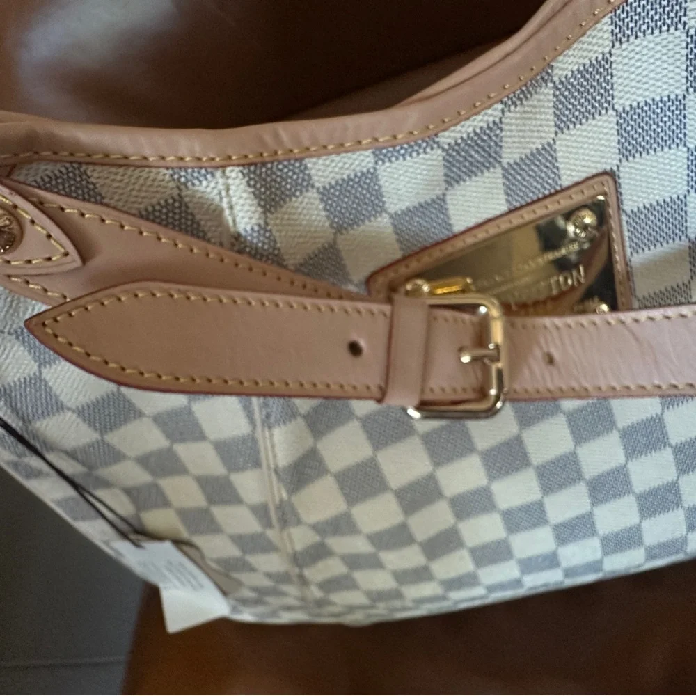 Stylish Damier Asur Checkered Shoulder Bag - Picture 5 of 16